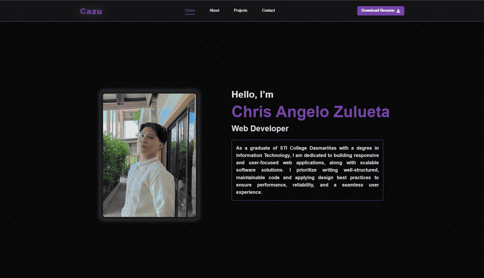 Personal Portfolio Website v1 image 1